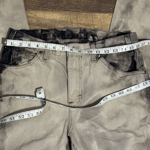 Dickies Grunge Bleach-Wash Black Jeans Trash Street Wear Men’s 32x32 (30x29) - Picture 2 of 10